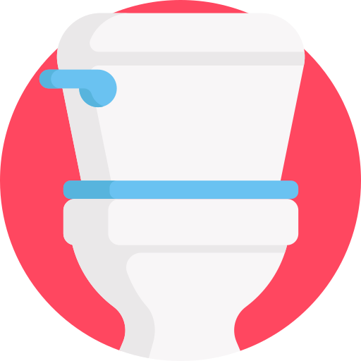 Toilet Detailed Flat Circular Flat icon