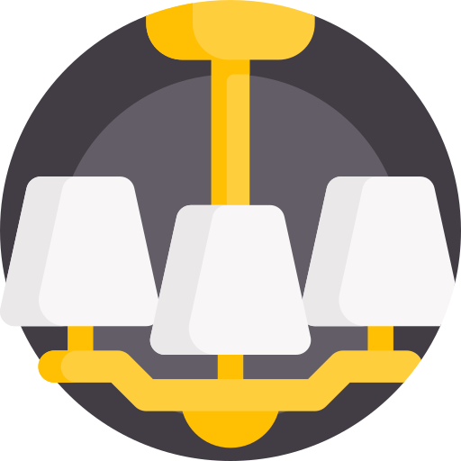 Żyrandol Detailed Flat Circular Flat ikona