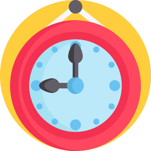 reloj Detailed Flat Circular Flat icono