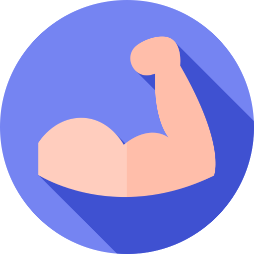 músculo Flat Circular Flat icono