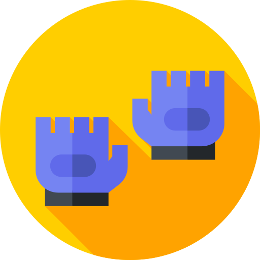 handschoenen Flat Circular Flat icoon