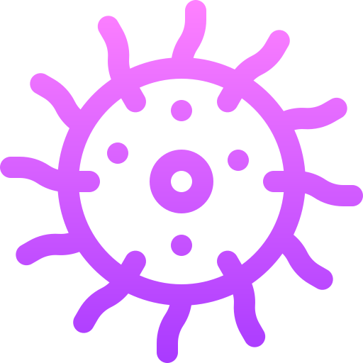 virus Basic Gradient Lineal color icoon