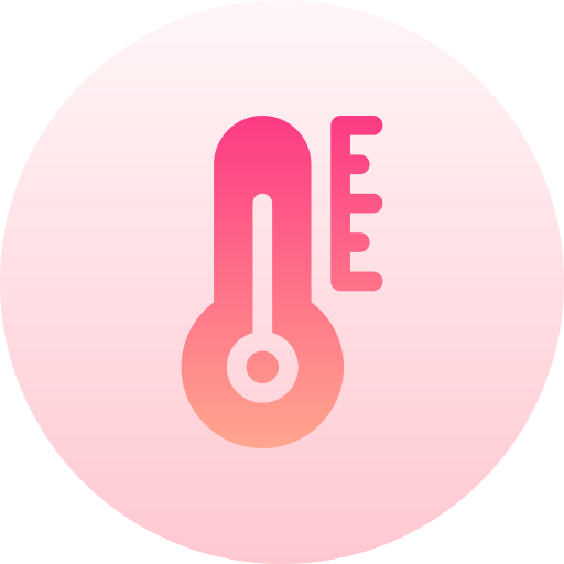 Thermometer Basic Gradient Circular icon