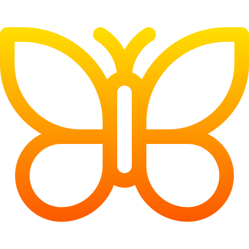 vlinder Basic Gradient Lineal color icoon