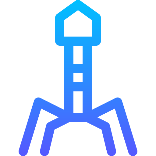 Bacteriophage Basic Gradient Lineal color icon