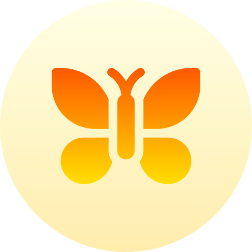 papillon Basic Gradient Circular Icône