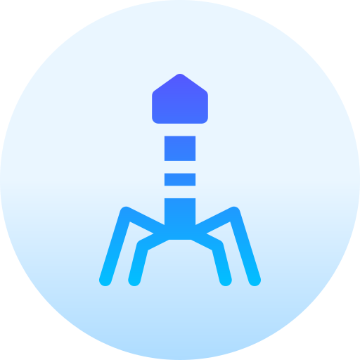Bacteriophage Basic Gradient Circular icon