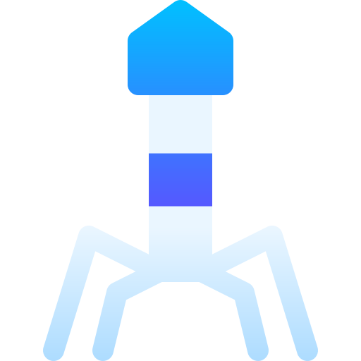 bacteriofaag Basic Gradient Gradient icoon