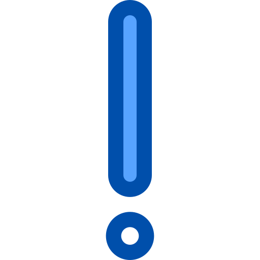 Exclamation mark Generic Blue icon