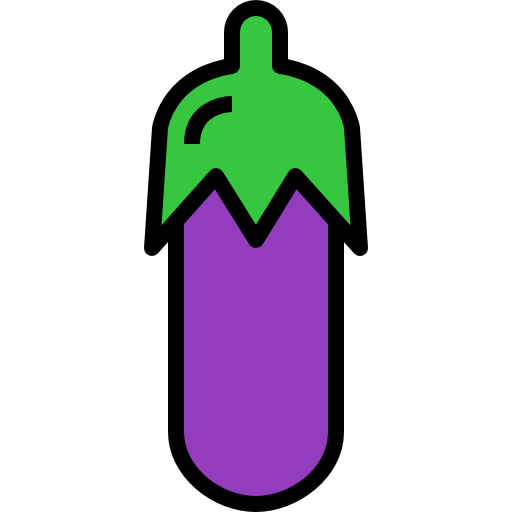 Aubergine kank Lineal Color icon