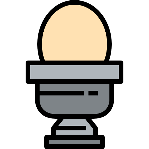 Boiled egg kank Lineal Color icon