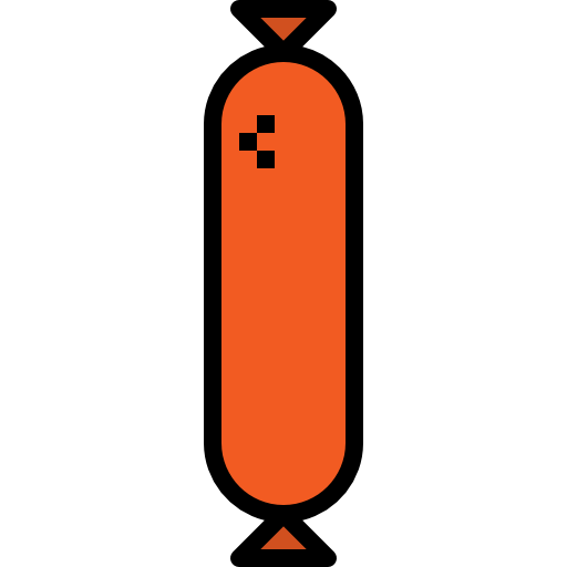 Sausage kank Lineal Color icon