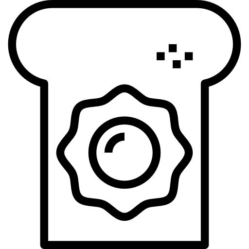 tostada kank Lineal icono
