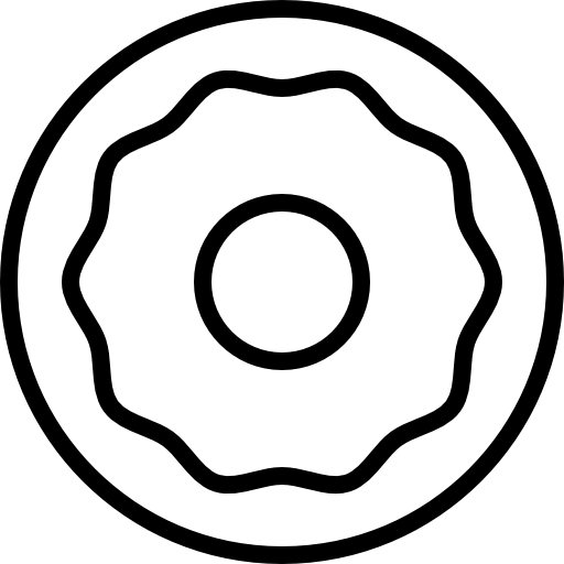 ciambella kank Lineal icona