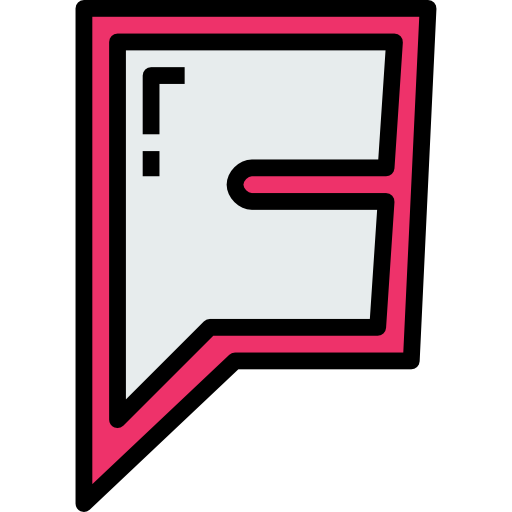 foursquare kank Lineal Color icon