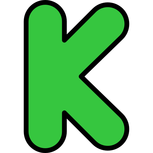 kickstarter kank Lineal Color icona
