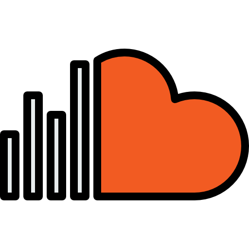 soundcloud kank Lineal Color icona