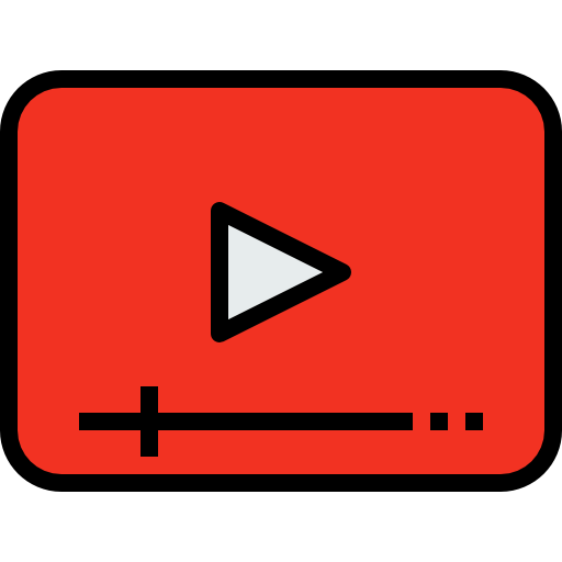 youtube kank Lineal Color ikona