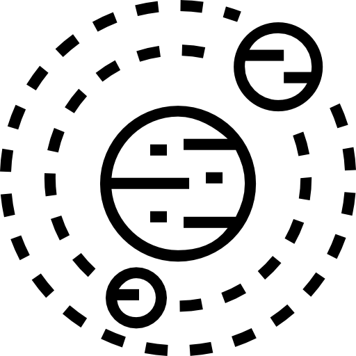 układ słoneczny kank Lineal ikona