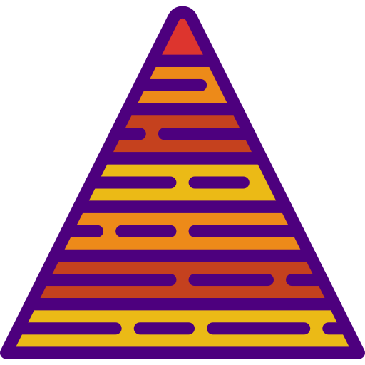 pyramide prettycons Lineal Color Icône