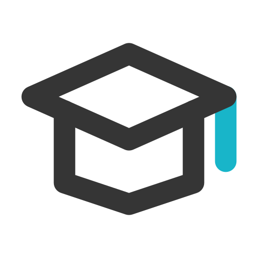 Graduate cap Generic Outline Color icon