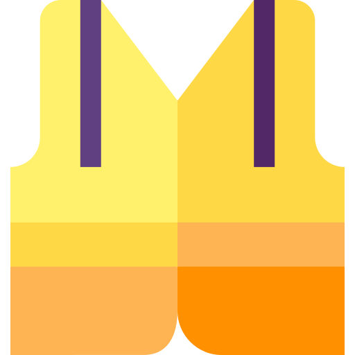 geïsoleerd vest Basic Straight Flat icoon