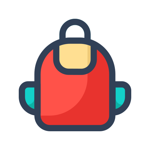 School bag Generic Outline Color icon