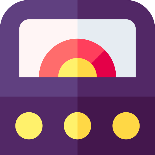 Voltmeter Basic Straight Flat icon