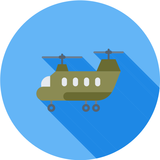 helicóptero do exército Generic Flat Ícone