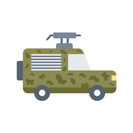 jeep wojskowy Generic Flat ikona