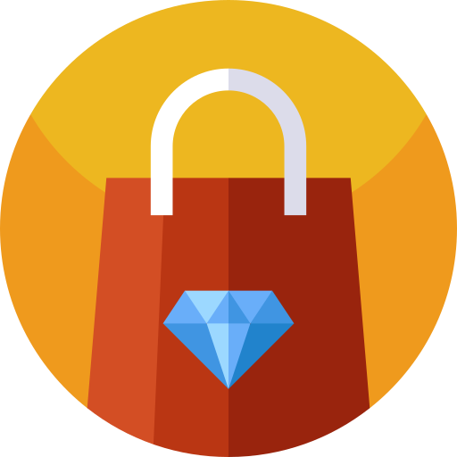 Shopping bag Geometric Flat Circular Flat icon