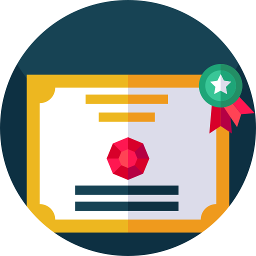 Certificate Geometric Flat Circular Flat icon