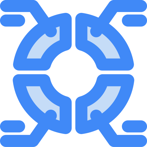gráfico circular Generic Blue Ícone