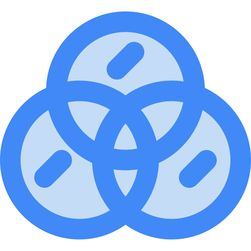 벤 다이어그램 Generic Blue icon