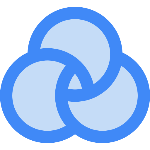 ベン図 Generic Blue icon