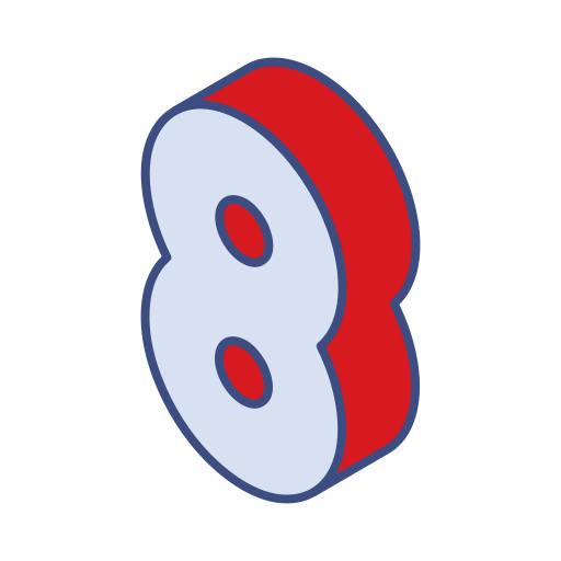 Number 8 Generic Outline Color icon