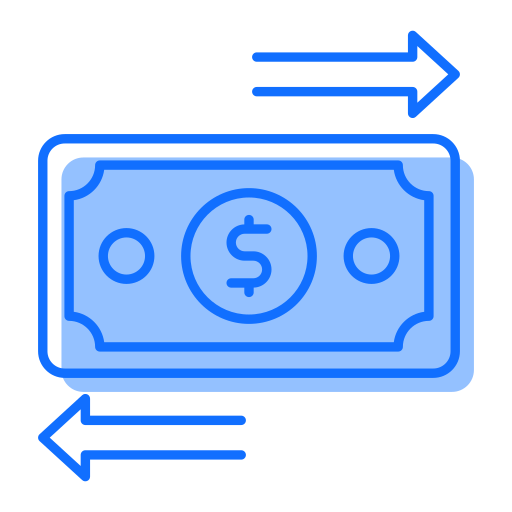 Money transfer Generic Blue icon