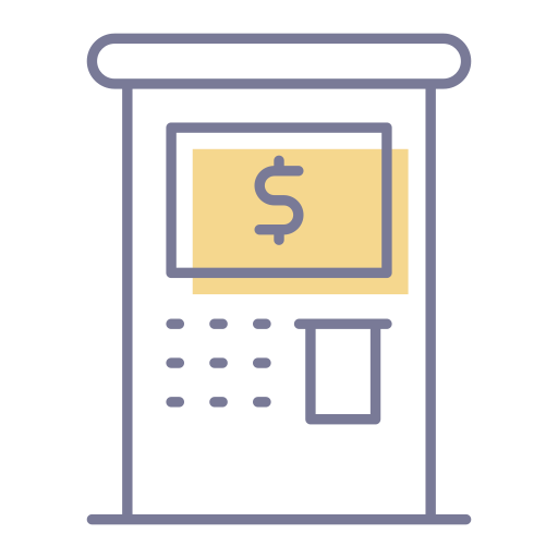 Atm machine Generic Color Omission icon