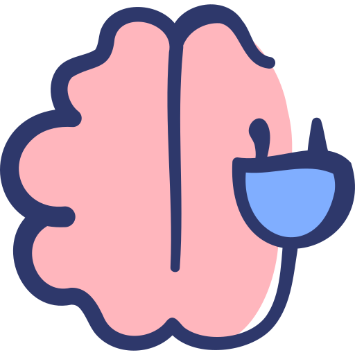 Brain Basic Hand Drawn Lineal Color icon