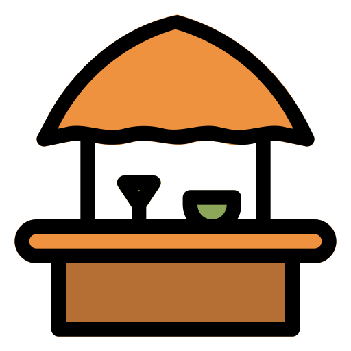Beach bar Generic Outline Color icon