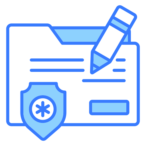 Medical history Generic Blue icon