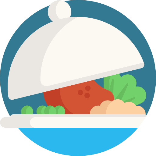 vassoio per alimenti Detailed Flat Circular Flat icona