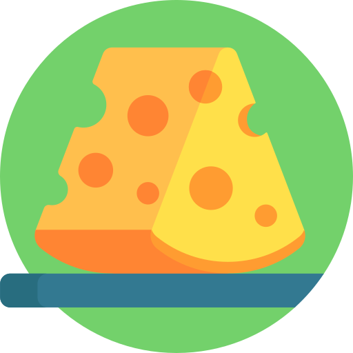 formaggio Detailed Flat Circular Flat icona