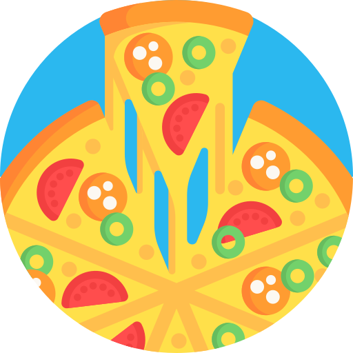 pizza Detailed Flat Circular Flat icona