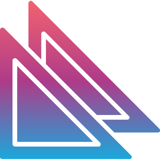 driehoek Generic Flat Gradient icoon