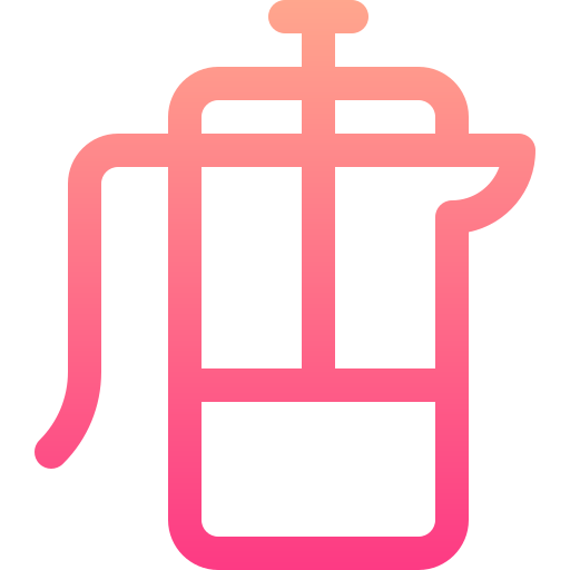 French press Basic Gradient Lineal color icon