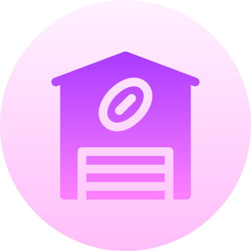 Warehouse Basic Gradient Circular icon