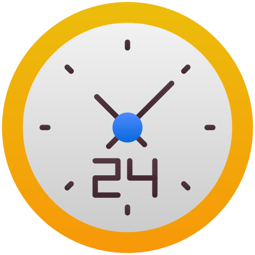 24 godziny Generic Flat Gradient ikona