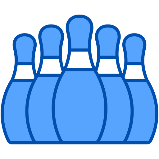 bowling pinnen Generic Blue icoon