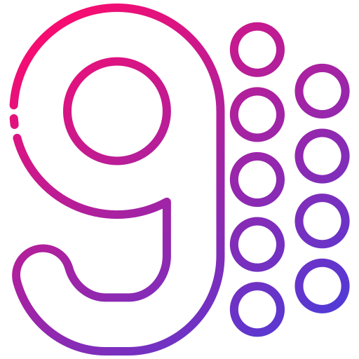 negen Generic Gradient icoon
